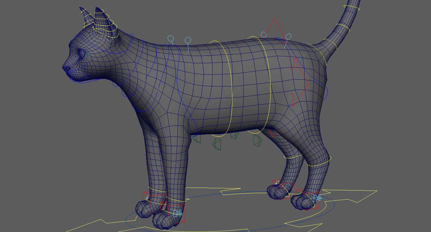 Buy CAT  GREY TABBY FUR RIGGED  3D  Models  Online