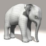 Elephant Calf 3D Model Online