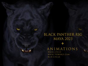 Black Panther Animated (Xgen-core) Online | Massimo Righi 3D Models